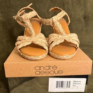 Andre Assous Madina Espadrille Wedge Sandals - Size 9